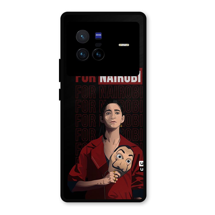 For Nairobi Money Heist Metal Back Case for Vivo X80