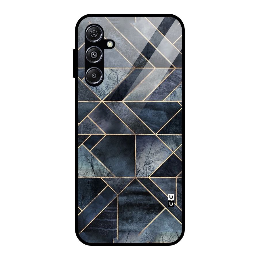 Forest Abstract Lines Glass Back Case for Galaxy M34 5G
