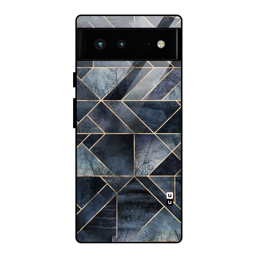 Forest Abstract Lines Glass Back Case for Google Pixel 6