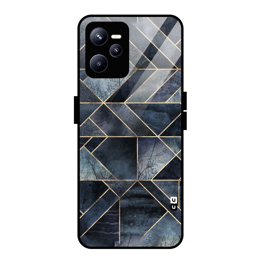 Forest Abstract Lines Glass Back Case for Realme C35