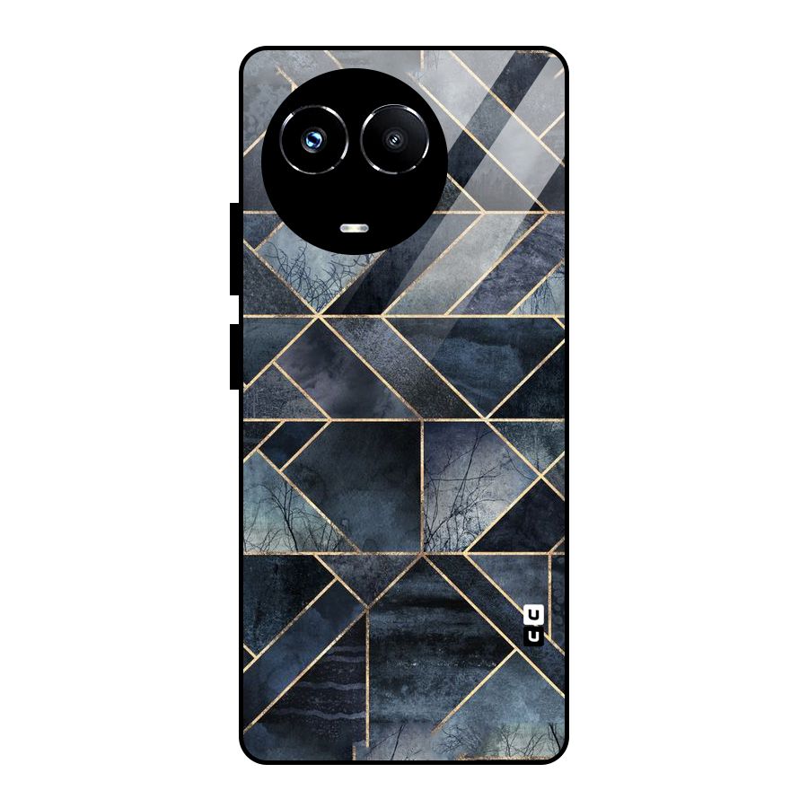 Forest Abstract Lines Glass Back Case for Realme Narzo 60X
