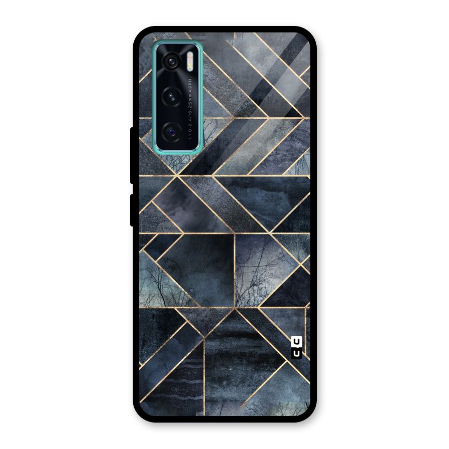 Forest Abstract Lines Glass Back Case for Vivo V20 SE