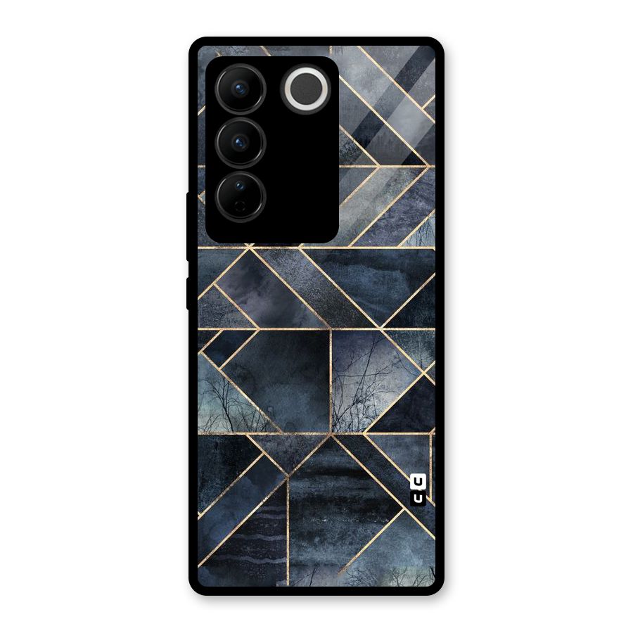 Forest Abstract Lines Glass Back Case for Vivo V27