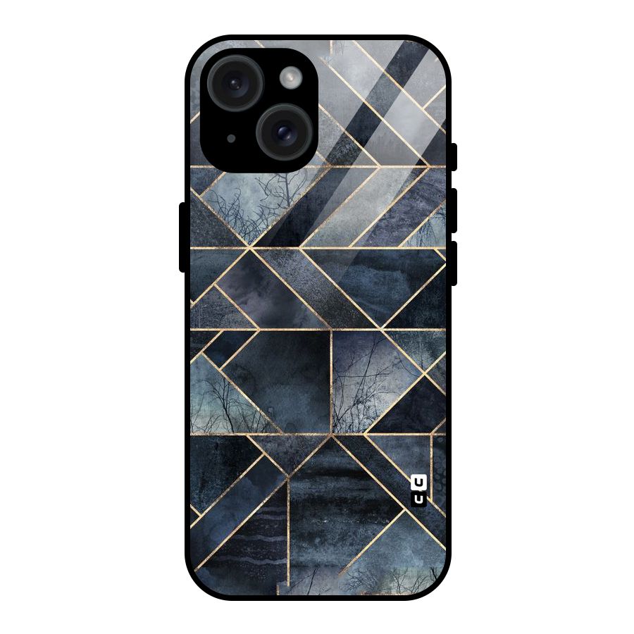 Forest Abstract Lines Glass Back Case for iPhone 15