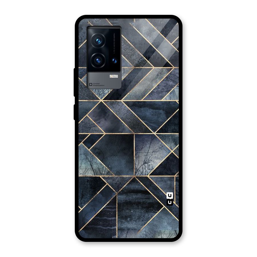 Forest Abstract Lines Glass Back Case for iQOO 9 5G