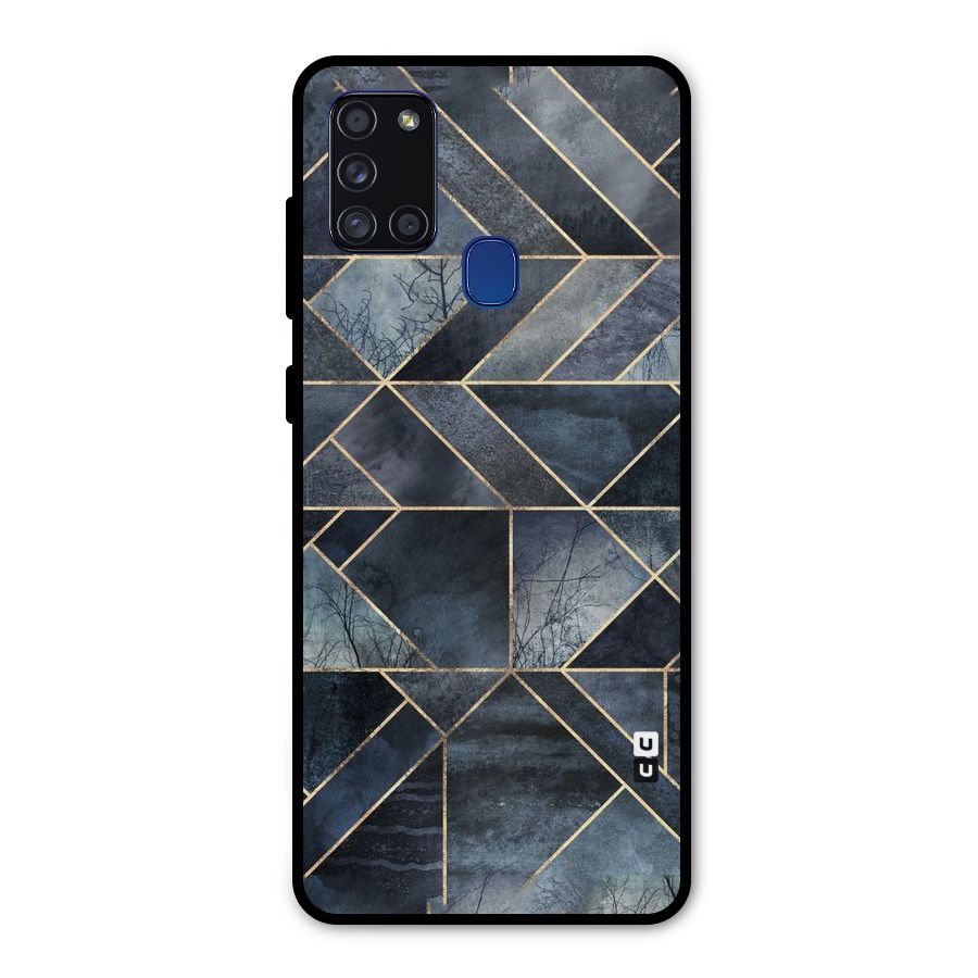 Forest Abstract Lines Metal Back Case for Galaxy A21s