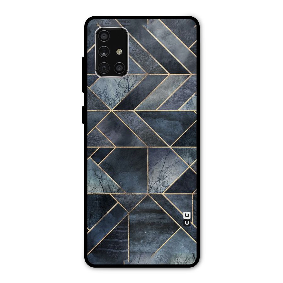 Forest Abstract Lines Metal Back Case for Galaxy A71
