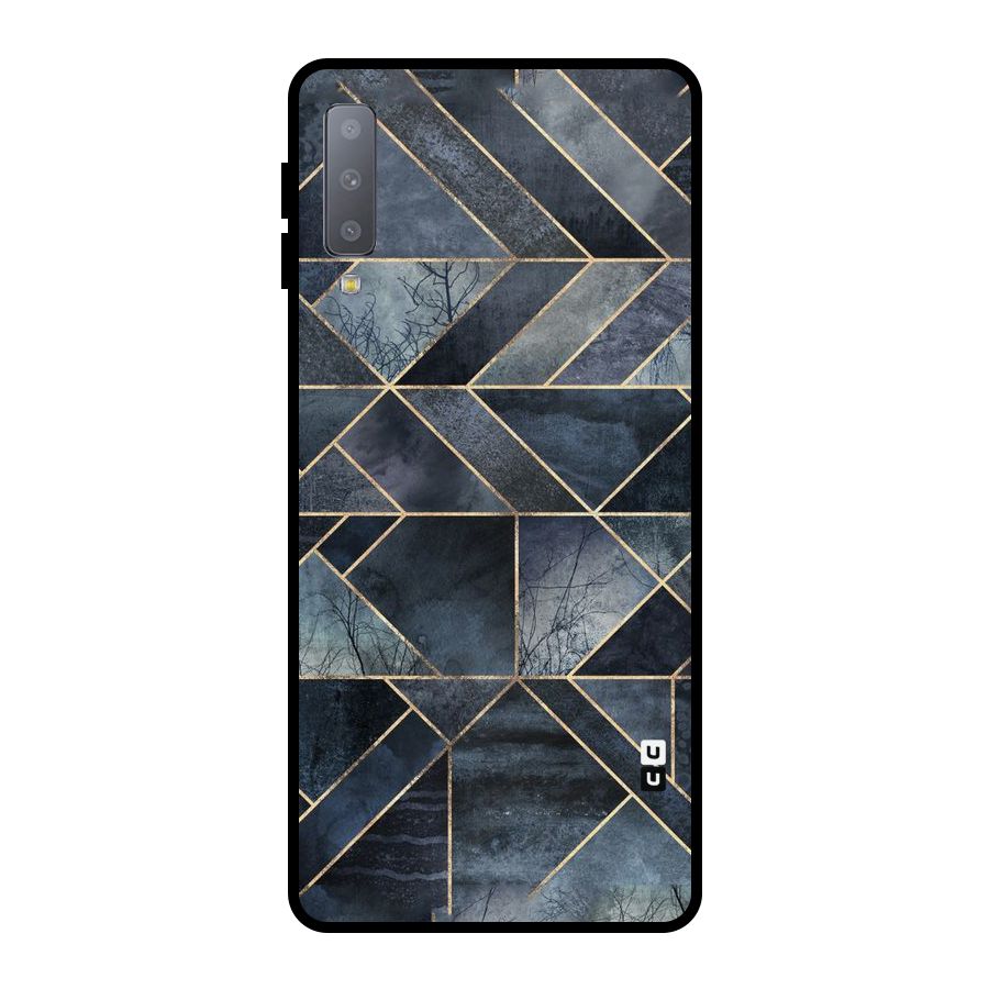 Forest Abstract Lines Metal Back Case for Galaxy A7 (2018)