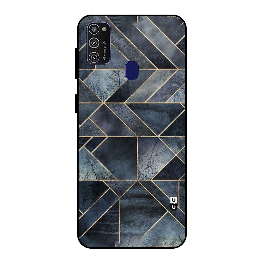Forest Abstract Lines Metal Back Case for Galaxy M21