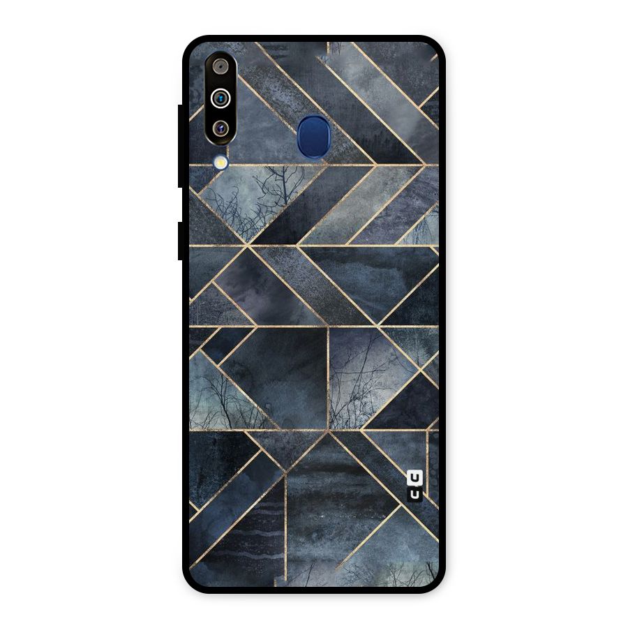 Forest Abstract Lines Metal Back Case for Galaxy M30