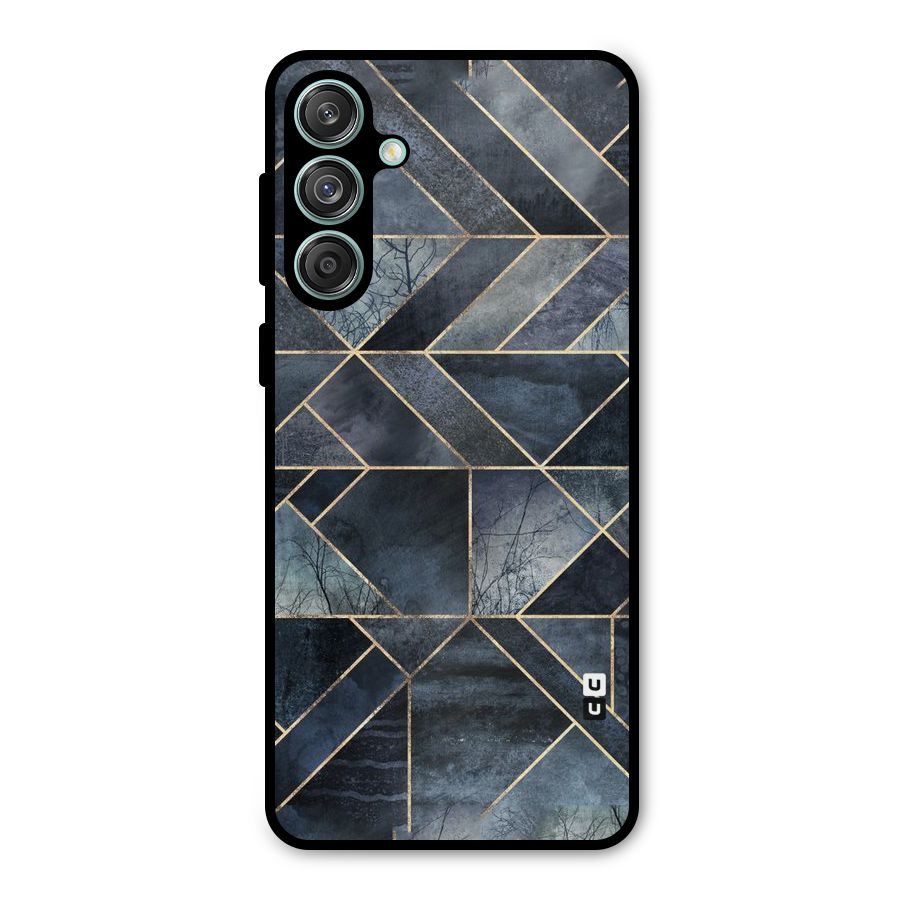 Forest Abstract Lines Metal Back Case for Galaxy M55 5G