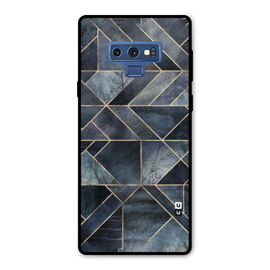 Forest Abstract Lines Metal Back Case for Galaxy Note 9