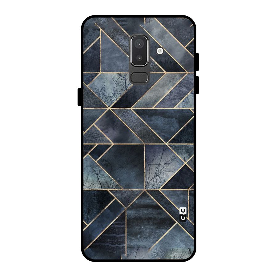 Forest Abstract Lines Metal Back Case for Galaxy On8 (2018)