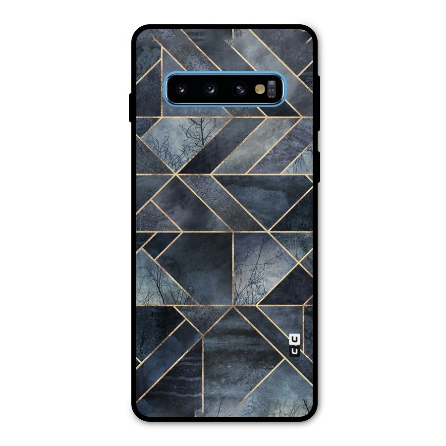 Forest Abstract Lines Metal Back Case for Galaxy S10