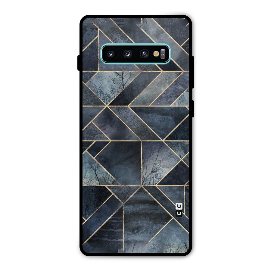 Forest Abstract Lines Metal Back Case for Galaxy S10 Plus