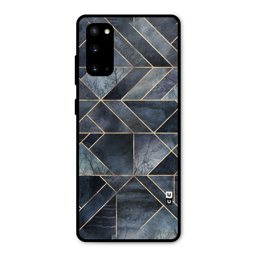 Forest Abstract Lines Metal Back Case for Galaxy S20