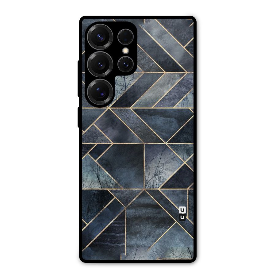 Forest Abstract Lines Metal Back Case for Galaxy S25 Ultra