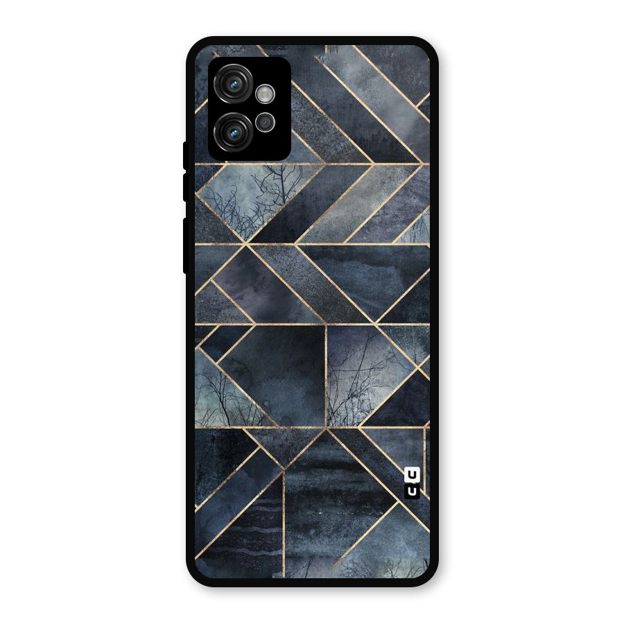 Forest Abstract Lines Metal Back Case for Moto G32