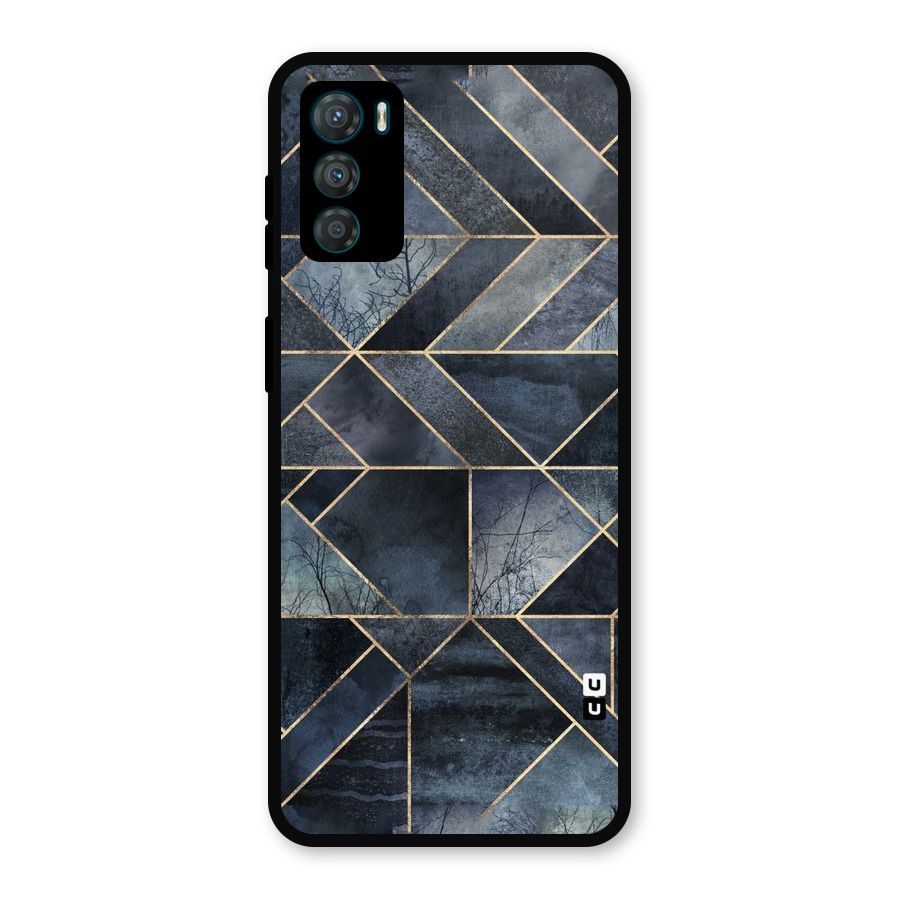 Forest Abstract Lines Metal Back Case for Moto G42