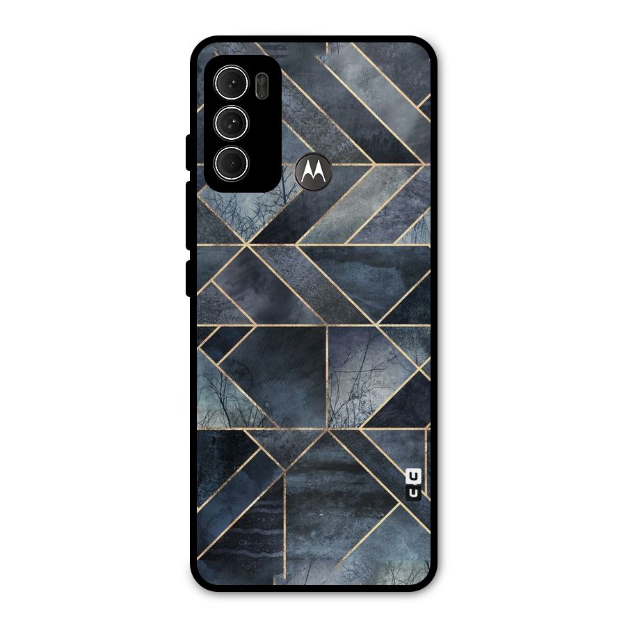 Forest Abstract Lines Metal Back Case for Moto G60