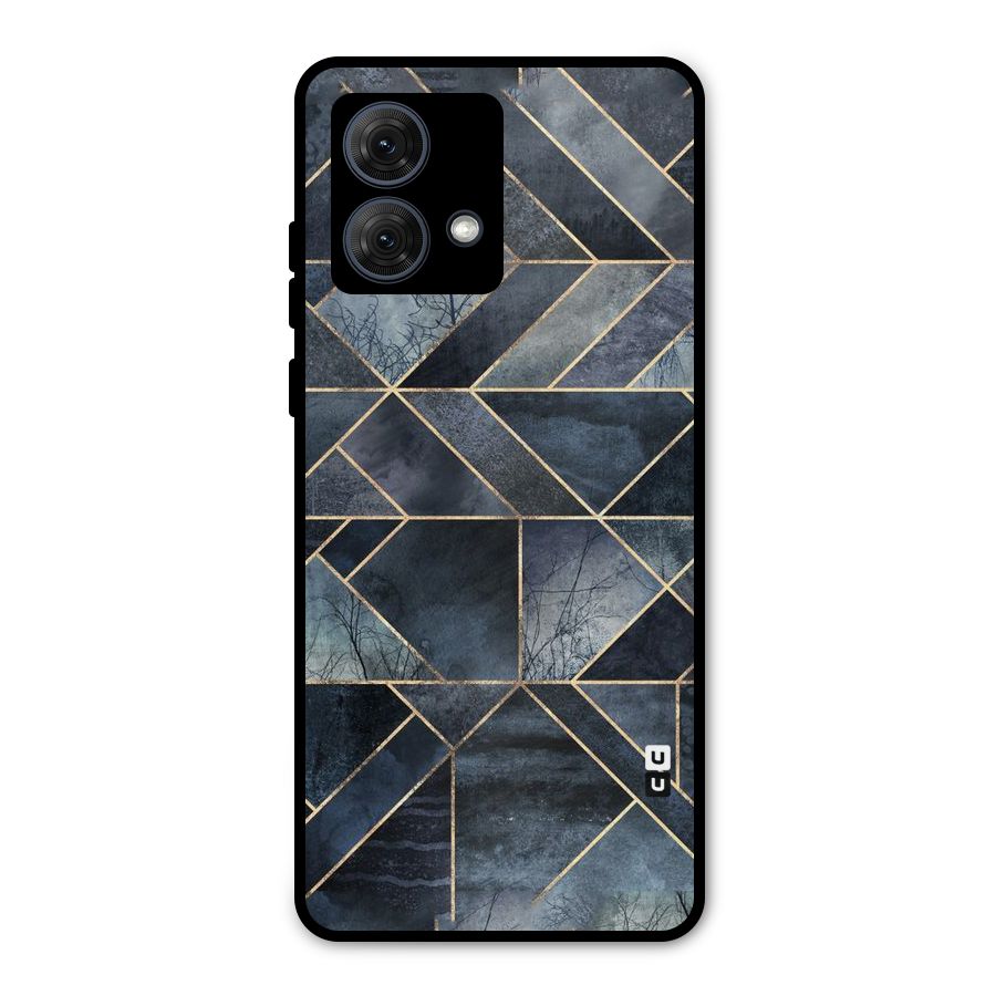 Forest Abstract Lines Metal Back Case for Moto G84