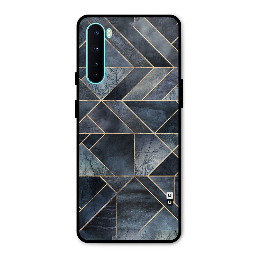 Forest Abstract Lines Metal Back Case for OnePlus Nord