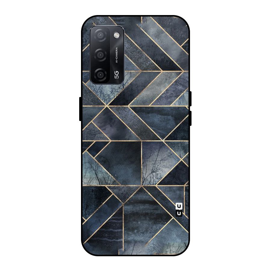 Forest Abstract Lines Metal Back Case for Oppo A53s 5G