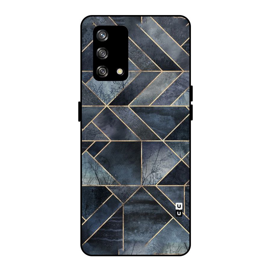Forest Abstract Lines Metal Back Case for Oppo F19