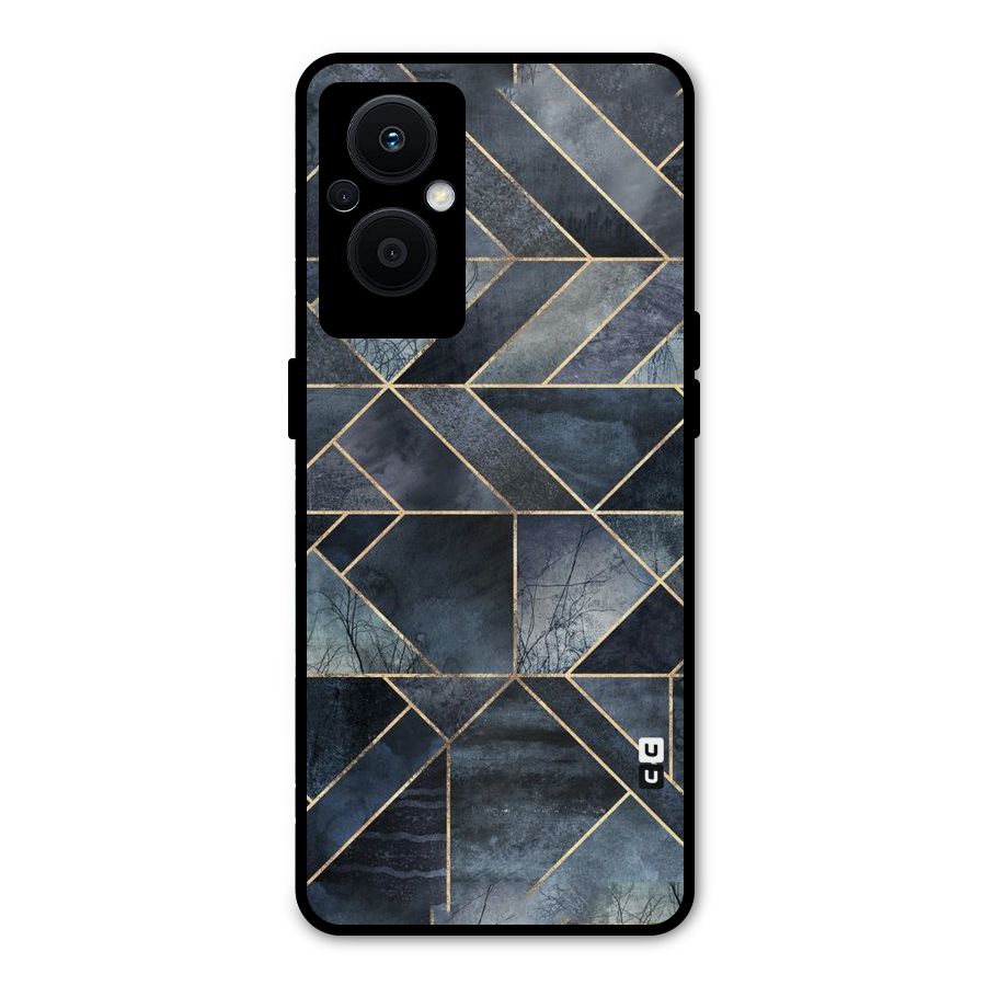 Forest Abstract Lines Metal Back Case for Oppo F21s Pro 5G