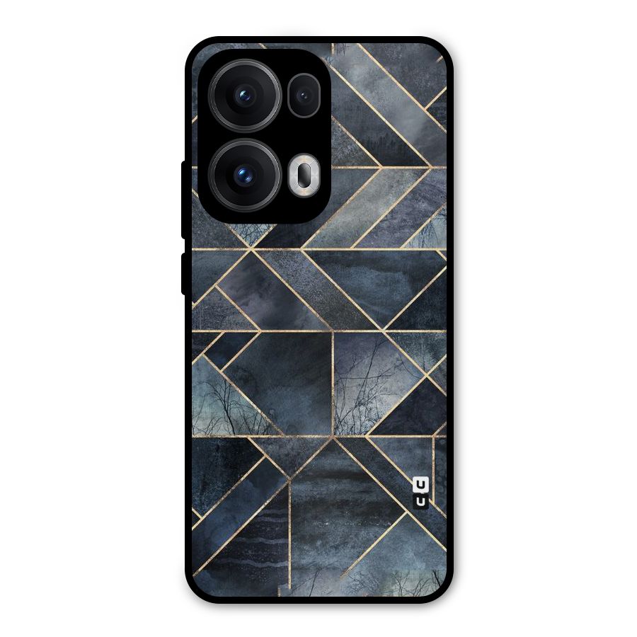 Forest Abstract Lines Metal Back Case for Oppo Reno13 Pro