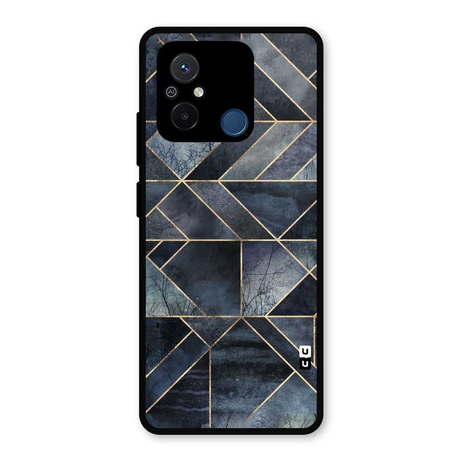 Forest Abstract Lines Metal Back Case for Poco C55