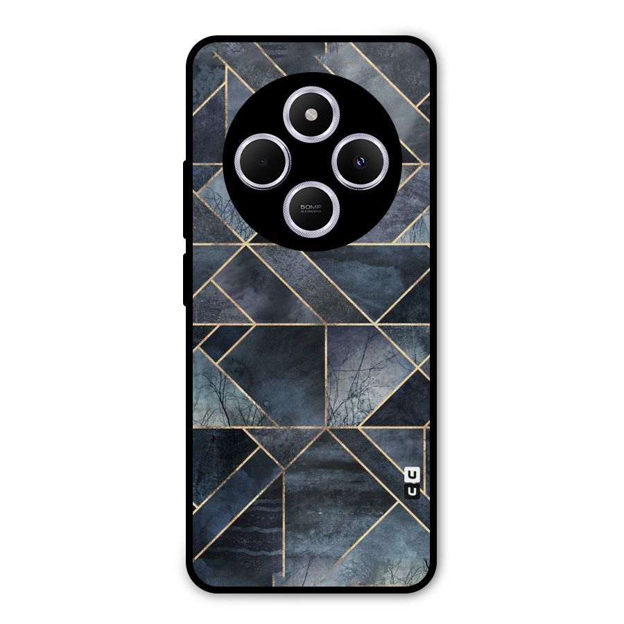 Forest Abstract Lines Metal Back Case for Poco C75 5G