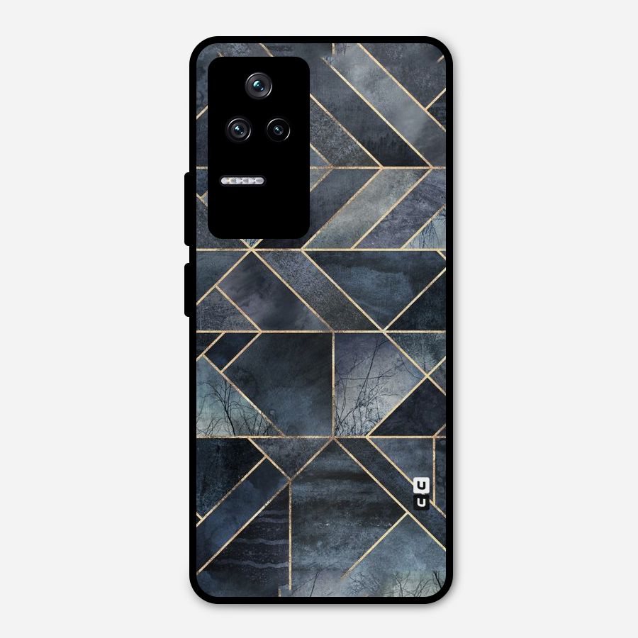 Forest Abstract Lines Metal Back Case for Poco F4 5G