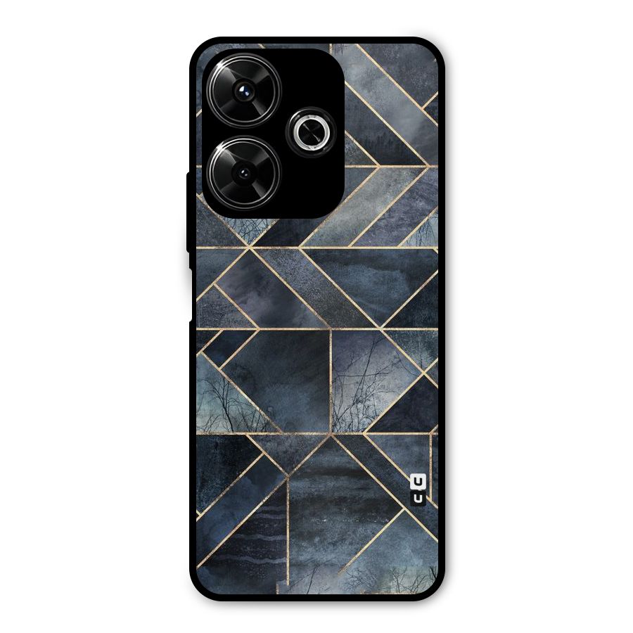 Forest Abstract Lines Metal Back Case for Poco M6 Plus