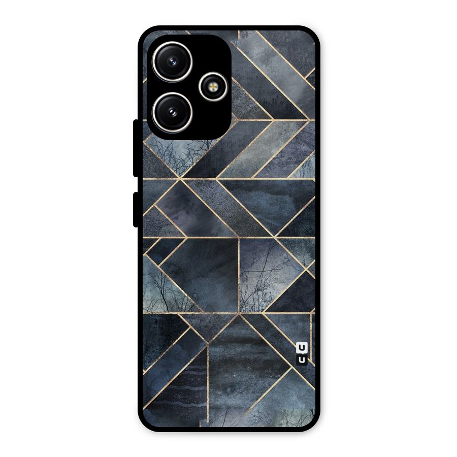 Forest Abstract Lines Metal Back Case for Poco M6 Pro