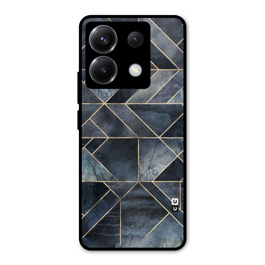 Forest Abstract Lines Metal Back Case for Poco X6