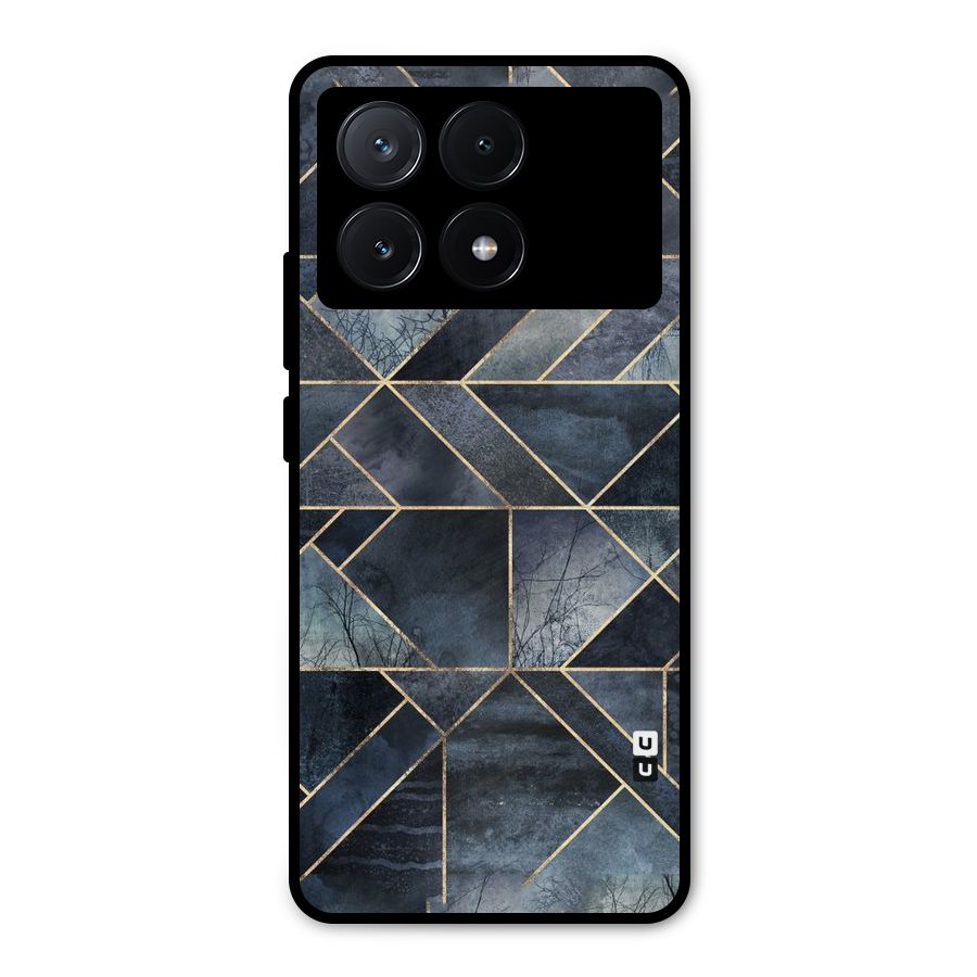 Forest Abstract Lines Metal Back Case for Poco X6 Pro