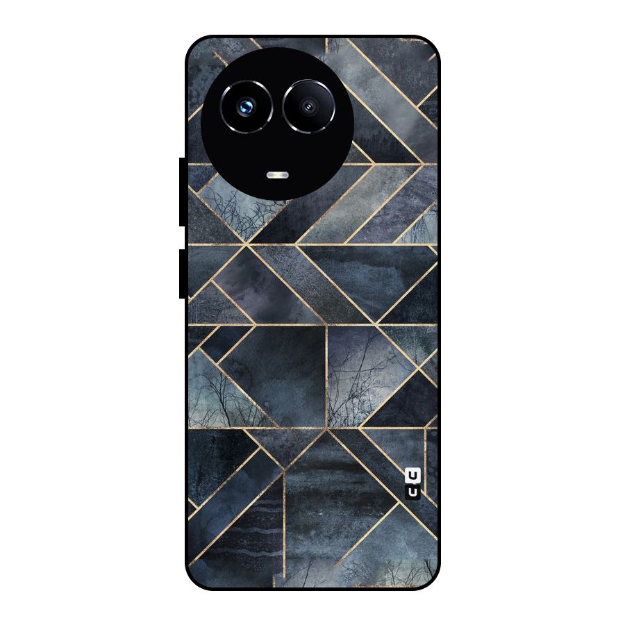 Forest Abstract Lines Metal Back Case for Realme Narzo 60X