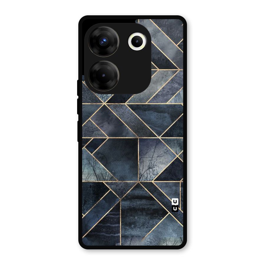 Forest Abstract Lines Metal Back Case for Tecno Camon 20