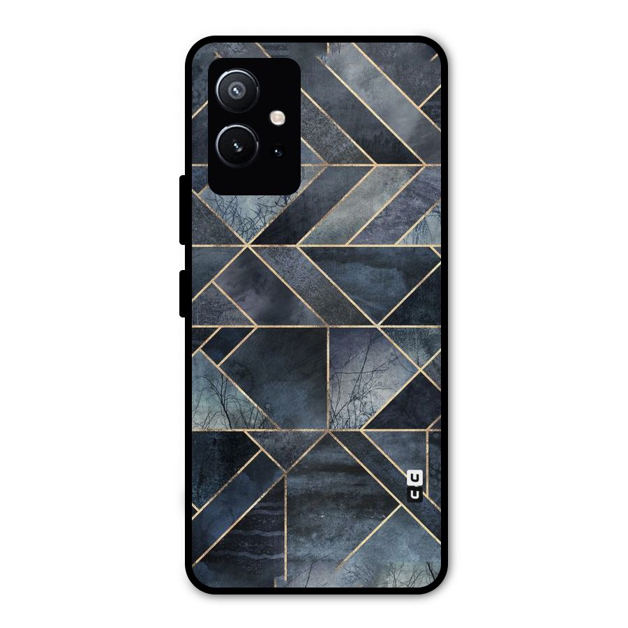 Forest Abstract Lines Metal Back Case for Vivo T1 5G