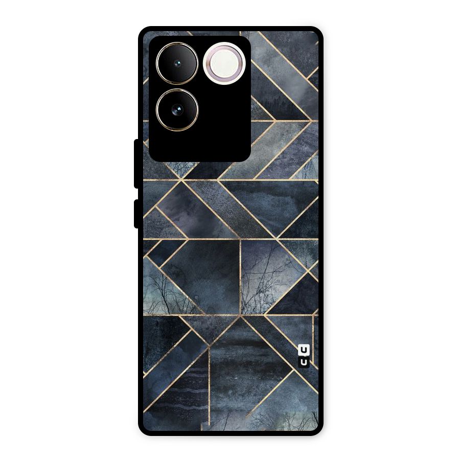 Forest Abstract Lines Metal Back Case for Vivo T2 Pro