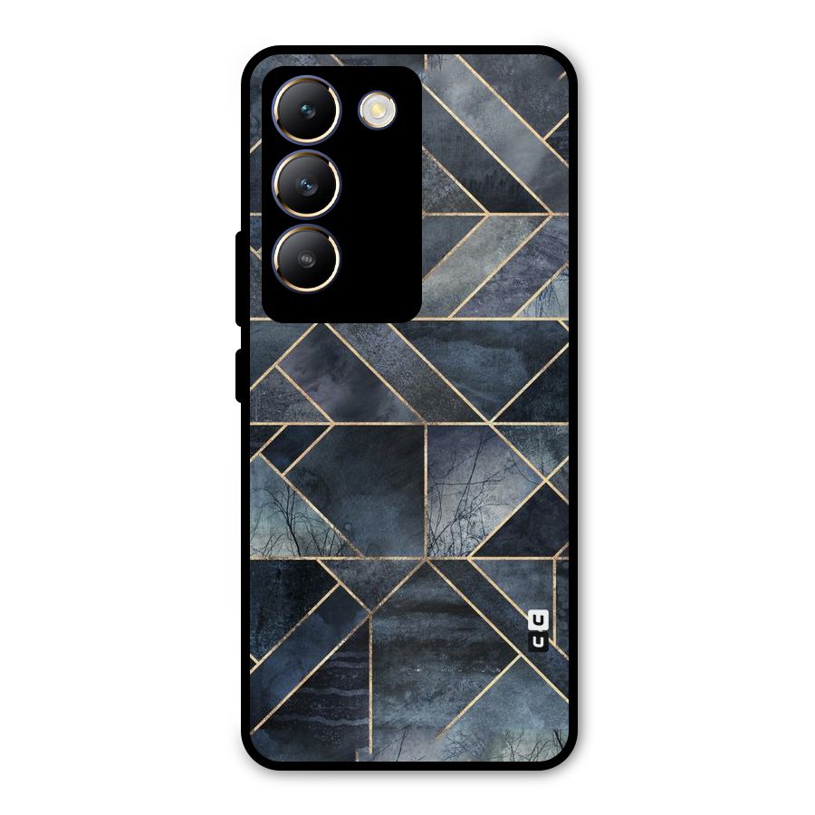 Forest Abstract Lines Metal Back Case for Vivo T3 5G