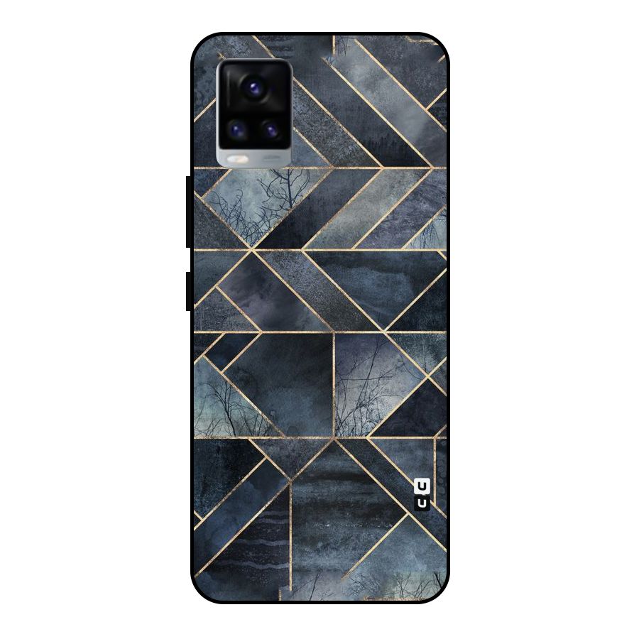 Forest Abstract Lines Metal Back Case for Vivo V20 2021