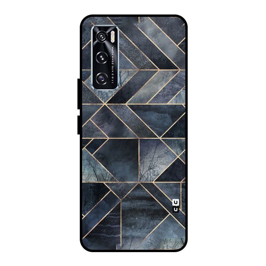 Forest Abstract Lines Metal Back Case for Vivo V20 SE