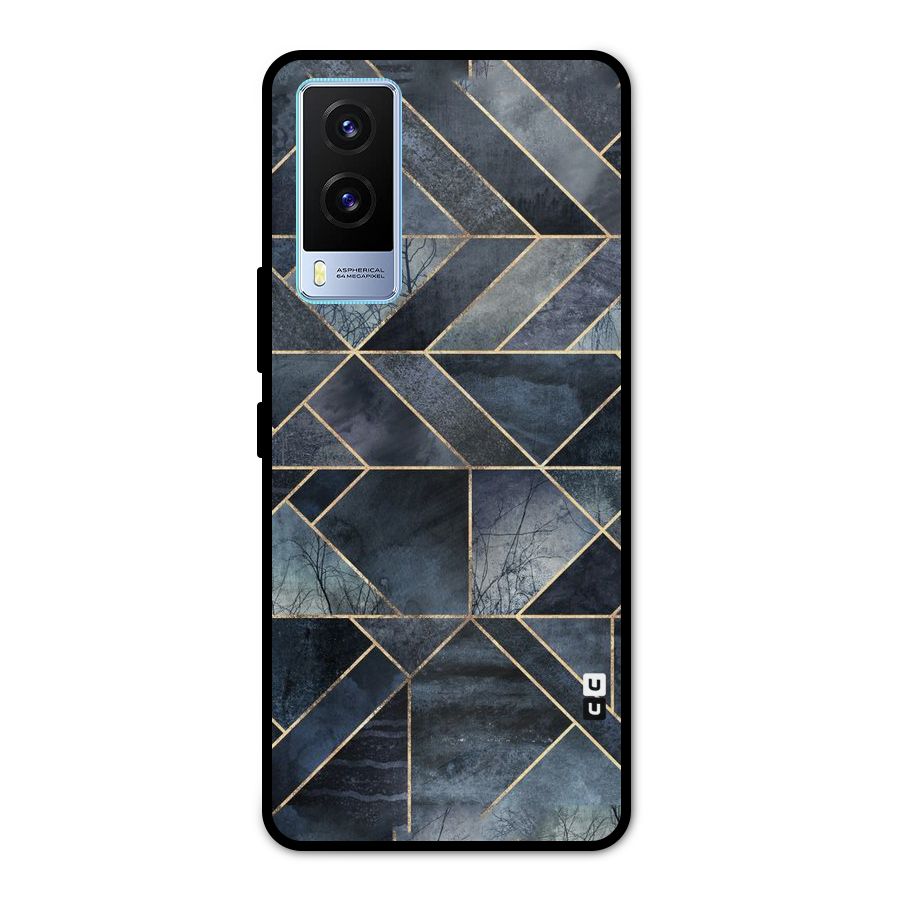 Forest Abstract Lines Metal Back Case for Vivo V21e 5G