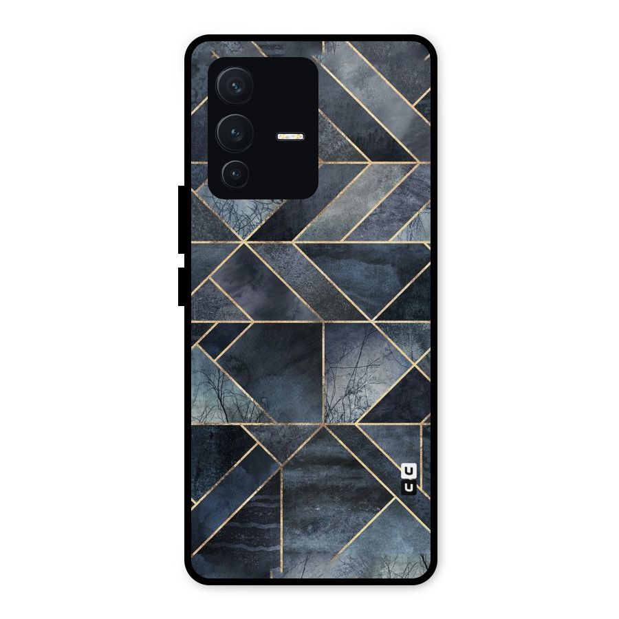 Forest Abstract Lines Metal Back Case for Vivo V23 5G