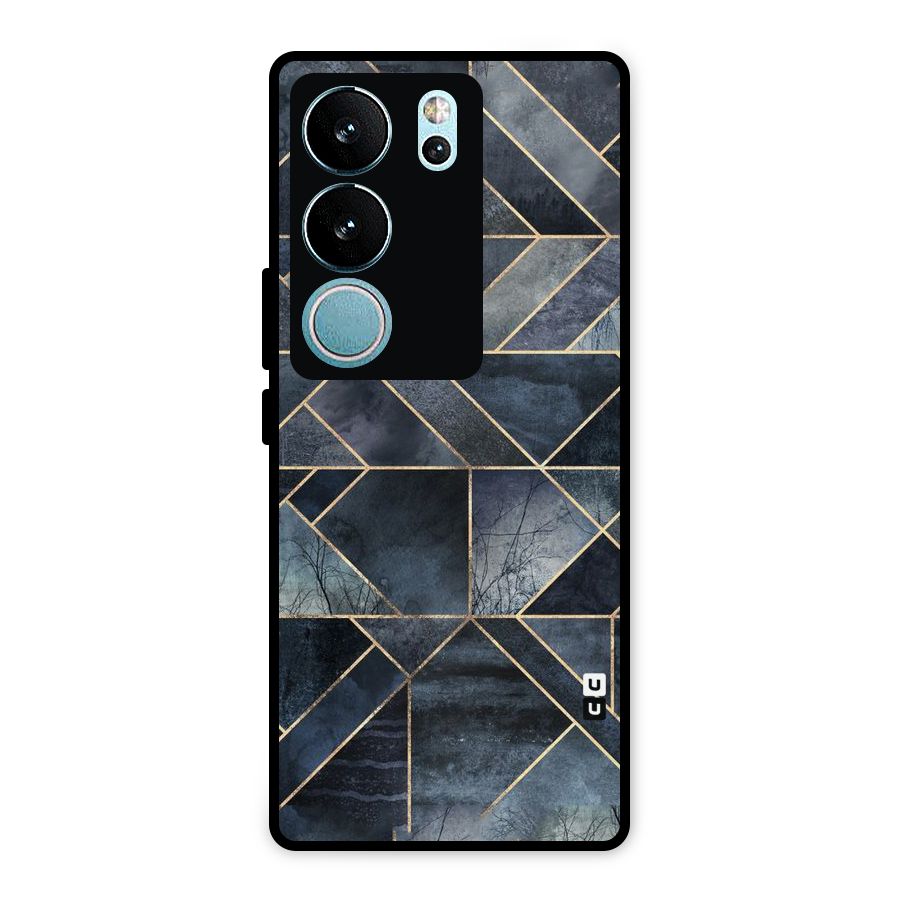 Forest Abstract Lines Metal Back Case for Vivo V29
