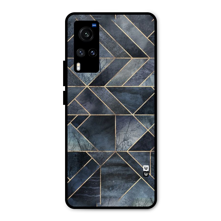 Forest Abstract Lines Metal Back Case for Vivo X60