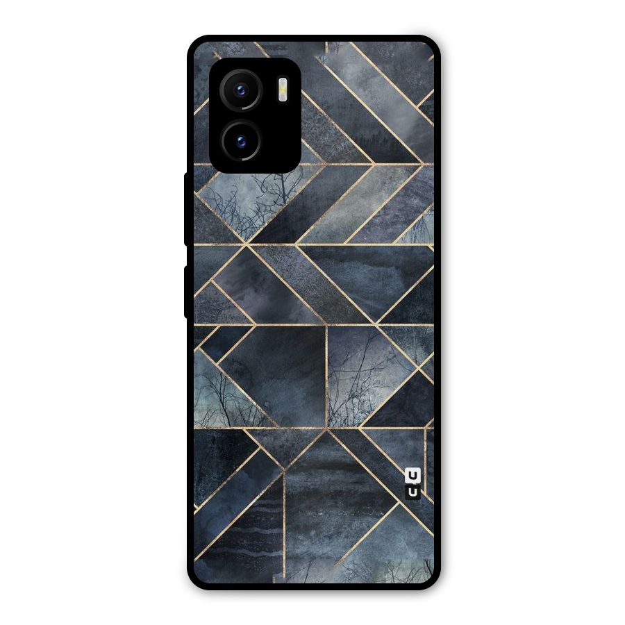 Forest Abstract Lines Metal Back Case for Vivo Y15s