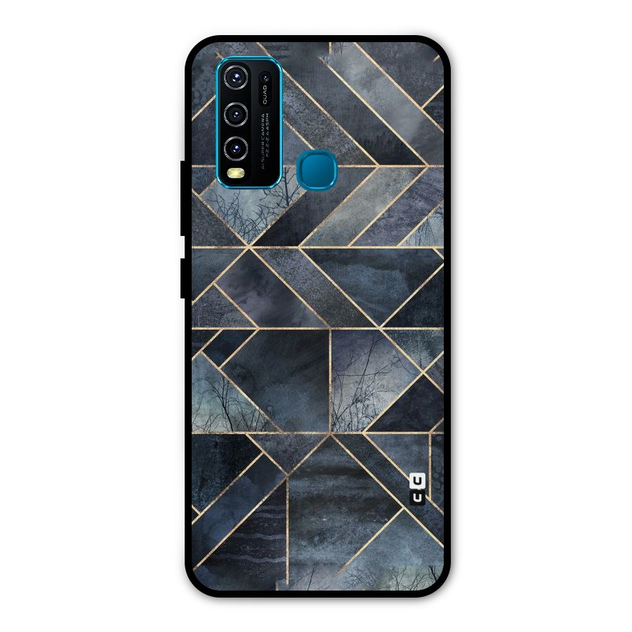 Forest Abstract Lines Metal Back Case for Vivo Y30